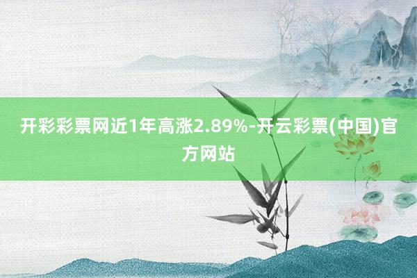 开彩彩票网近1年高涨2.89%-开云彩票(中国)官方网站